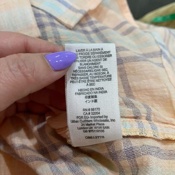 Free People Paradise Garden Cropped Button Up Top Batweing Sleeve - Picture 2 of 11